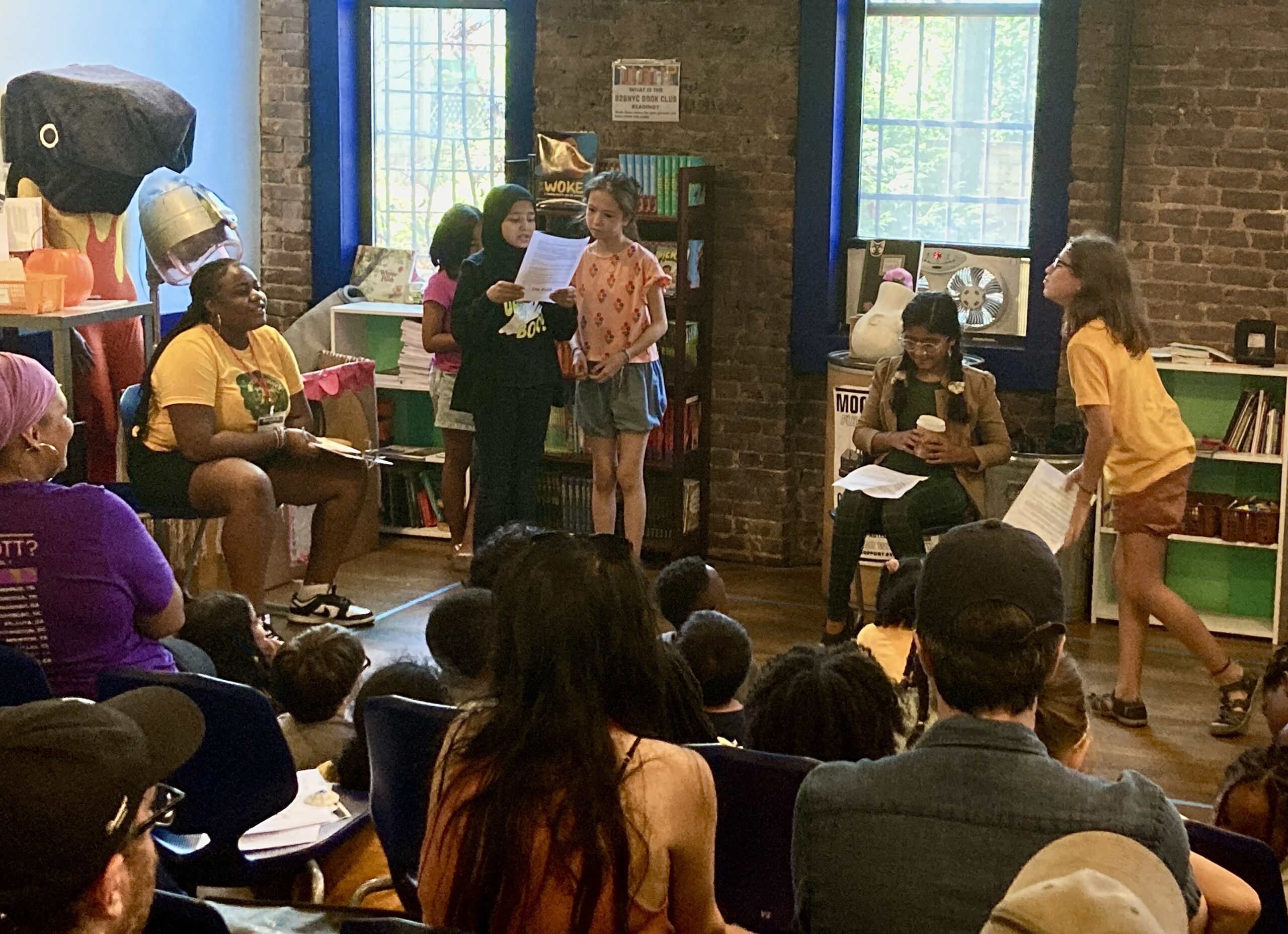 Students in the summer theater camp performing their original plays.